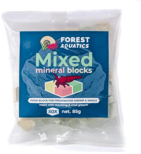 Forest Aquatics 50 x Mixed Calcium Mineral Block Food for Shrimp Snails Plecos Crabs Nerites Ramshorns