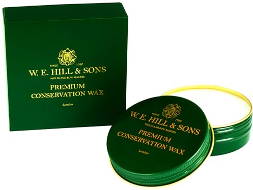 W.E. Hill & Sons Cire de conservation non toxique pour instruments à cordes. Nettoie et restaure violon, alto, violoncelle, contrebasse. Pour luthiers et musiciens. Fabriquée au Royaume-Uni