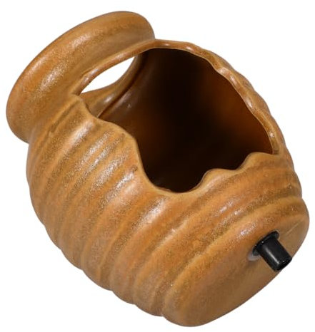 VOSAREA Flowing Water Pot Ecological Tank Outdoor Jar Fountain for Courtyard Landscape Decor Indoor Fish Tank Accessories and Ceramic Pot for Garden Waterfall