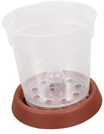 CAXUSD 5 Set di Contenitori per Piante da Giardinaggio Vasi da Vivaio Trasparenti con Vassoio Inferiore E Fori di Ventilazione per Piante Grasse Germinazione Talee E Trapianto