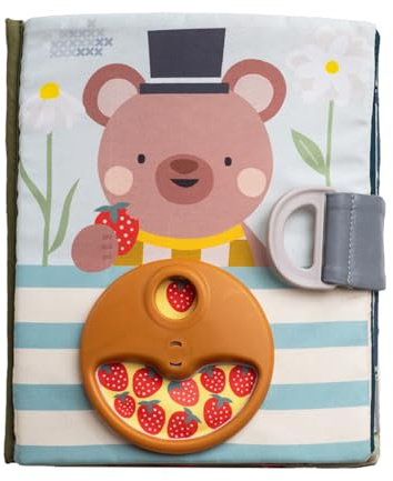 Livre d’Activités en Tissu Bébé – 10 Jeux de Motricité Fine : Fermeture Éclair, Scratch, Lacets, Clip, Cache-Cache – 8 Pages Ludiques – Dès 18 Mois – Format 35 x 21 cm Ouvert