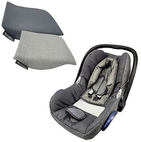 Cojín reductor de asiento compatible con Maxi Cosi Cabrio Fix y Citi (gris oscuro)