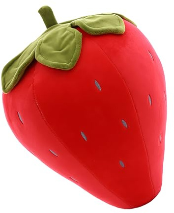Genérico Almohada Decorativa De Fresa, Almohada Infantil Dulce de Fresa, Juguete Bonito para Niñas Y Mujeres Decoración Dulce para Dormitorio Y Salón Regalos para Pascua Cumpleaños San Valentín