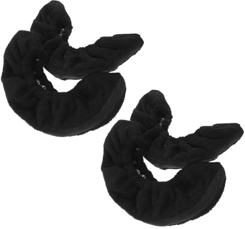 SUPVOX 2 Couvre-Lames de Patins à Glace Taille L, Protège-Patins Souples et Élastiques Noirs, Accessoires de Hockey sur Glace et Patinage Artistique pour Garçon et Filles et Adultes,