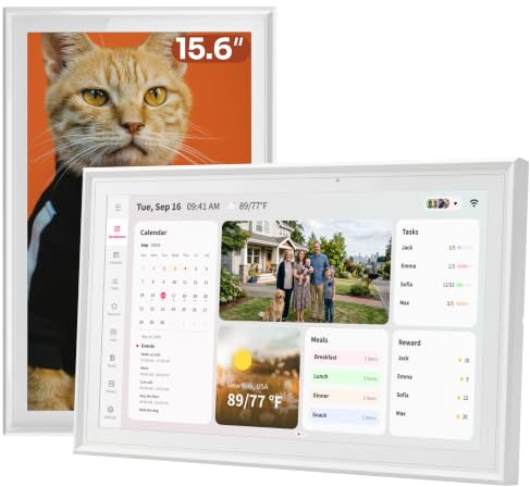 Ingnok Calendrier Numérique 15,6, Organisateur Familial Tactile Wi-Fi