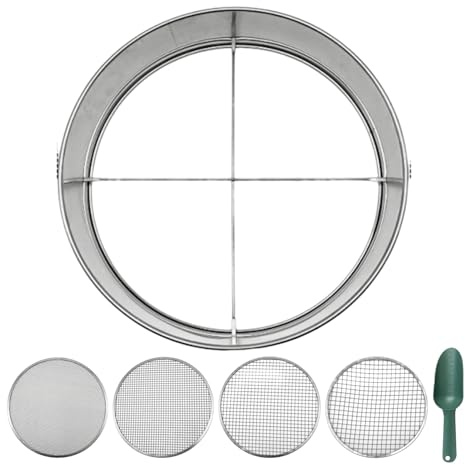 Tamiz de Suciedad de jardín, Malla de Tierra de Mano, tamiz Compacto Resistente, Dispositivo de detección Multiusos, práctico Concepto de Limpieza de Suelo para, Compost, desechos de