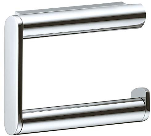 KEUCO Toilettenpapierhalter aus Metall, Hochglanz-verchromt, offene Form, WC-Rollenhalter für Badezimmer und Gäste-WC, Plan