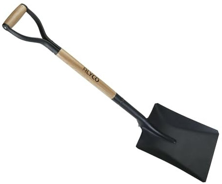 Alyco 198615 - Pala cuadrada 280x340 mango madera tipo anilla