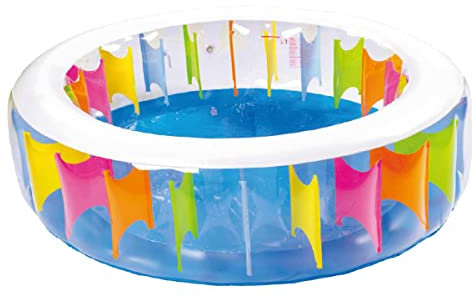 Jilong Rainbow Pool Ø 190 x 50 cm Kinderpool Planschbecken Schwimmbecken Kinder Schwimmbad für Garten und Terasse