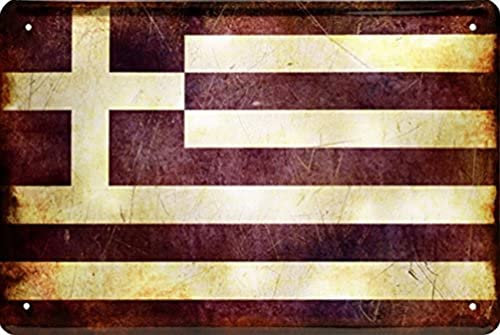 Paesi Nazioni bandiera nazionale bandiera Grecia Grecia 20 X 30 Targa in metallo 1434