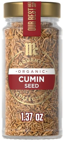 McCormick Gourmet Collection Cumin Seed, Organic, Non GMO, Kosher, Our Best Herbs & Spices, Earthy Aroma & Flavor, Can Be Toasted, Elevate Chili, Curries, Beans & Spice Rubs, 1.37 oz