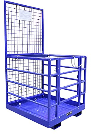 Plataforma apiladora Jaula de Seguridad Jaula de Trabajo Apiladora | 250 kg Carga útil | 1150 mm x 1080 mm Tamaño | con Bandeja para Herramientas
