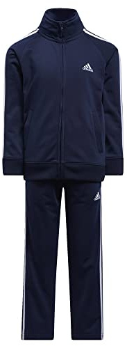 Adidas Boys' Tricot Jacket & Pant Track Suit Clothing Set, Collegiate Navy, 4