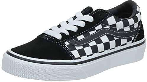 Vans Unisex Kids Ward Sneaker, Checkered Black True White, 11 UK Child