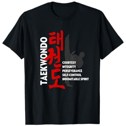Taekwondo Tenets T-Shirt - Martial Arts Graphic Tee T-Shirt