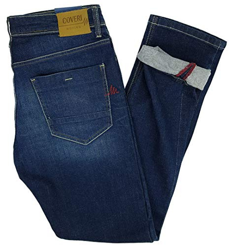 Coveri Jeans da Uomo Slim Fit Elasticizzati Denim 5 Tasche 46 48 50 52 54 56 58 (IT, Numero, 54, Regular, Regular, Denim)