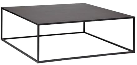 Atmosphera - Tavolino quadrato Gota, acciaio nero, 100 x 100 x 36 cm - Per soggiorno, ufficio