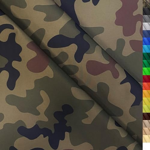 1buy3 – vattentätt polyestertyg Premium med 8,450 mm vattenpelare för tält, presenningar, överdrag, utomhuskläder & Co – mått 400 x 160 cm – slitstarkt och lätt att rengöra (färg 20 – kamouflage)
