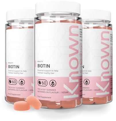 Known High-Strength Biotin Gummies 10,000µg – 3 Months – Watermelon