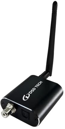 DSD TECH SH-AB10A Bluetooth-Audio-Empfänger-Adapter, unterstützt Bluetooth 5.1 und USB C auf Koaxial Toslink Spdif