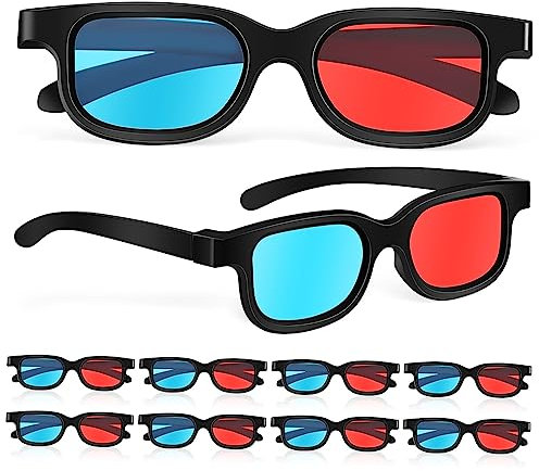CAXUSD Ensemble de Lunettes de 3d en Carton Rouge pour Films