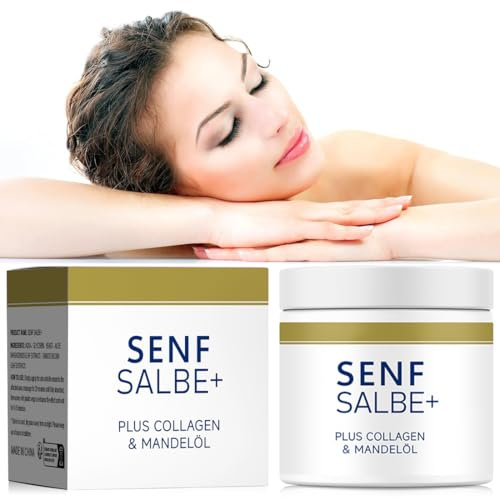 Senfsalbe Plus – Die original Aktiv Senfsalbe gegen Cellulite & Falten | Wirksame Anti Cellulite Creme für spürbar straffere Haut, intensive Feuchtigkeit & Glatteres Hautbild an Bauch, Beinen und Po