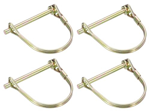 sourcing map 4 perni rotondi da 4,5 mm x 50 mm con anello, perni di collegamento rotondi per barca, kayak, canoa, rimorchio, trattore, carrello, dorato