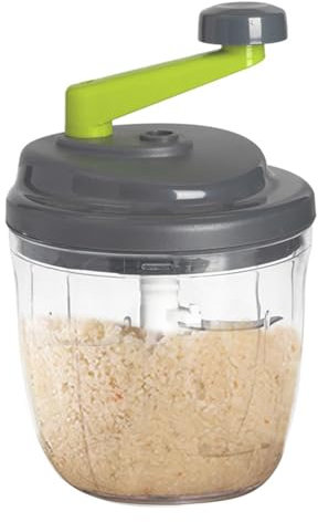 JIEBWCHA Tritatutto Per Verdure, Tagliaverdure Manuale, 12,8 * 12,8 * 20cm Trita Verdure Manuale, Portatile Trita Verdure Multifunzione Per Carne, Mini Schiaccia Piccolos Per Erbe & Verdure