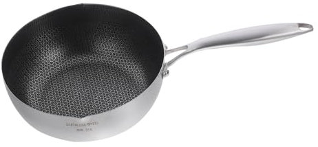 CLISPEED Pentola Antiaderente in Acciaio Inossidabile a Nido D'ape 18cm Utensili Da Cucina Per Latte Verdure e Noodles Stabile e Resistente Per Uso