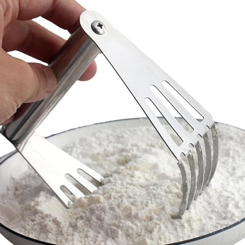 Cortador Masas - Cuchilla Acero Inoxidable 430 | Mezclador Harina Con Mango Ergonómico | Para Hornear, Galletas, Repostería Y Base Tarta Elaboración | Utensilio Cocina Pesado