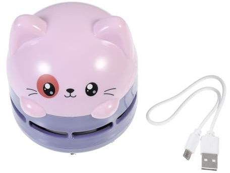 Gadpiparty Mini Aspirateur de Bureau Portable Violet, Nettoyeur de Poussière Compact et Léger, Aspirateur de Table sans Fil pour Clavier, Bureau, Voiture – Nettoyant de Table et Pratique