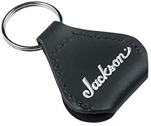 Jackson Guitars® »PICK HOLDER KEYCHAIN« Schlüsselanhänger mit Plektrenhalter - Leder - Farbe: Schwarz