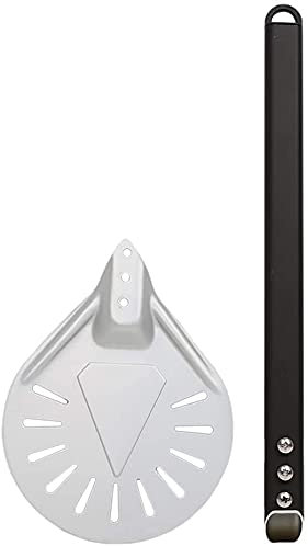 Buccia per pizza con manico lungo staccabile per una facile memorizzazione 22,9 cm rotonda per pizza per cuocere pane fatto in casa pizza (manico da 22,9 cm 40 cm)