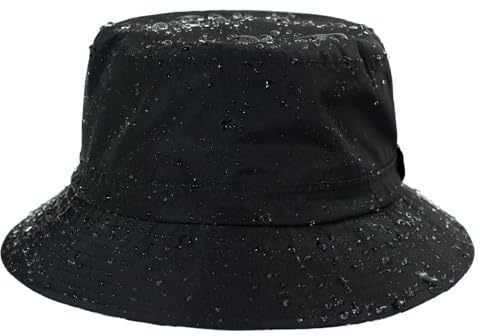 TOP-EX Mens Women Bucket Rain Hats Summer Waterproof Golf Safari UV Protection UPF 50+ Boonie Beach Outdoor Large XL XXL Black