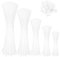 1000 fascette stringicavo bianco 100/150/200/250/300 mm e 50 basi adesive, resistenti ai raggi UV, resistenti alle temperature per gestione dei cavi, giardinaggio, residenze e officine