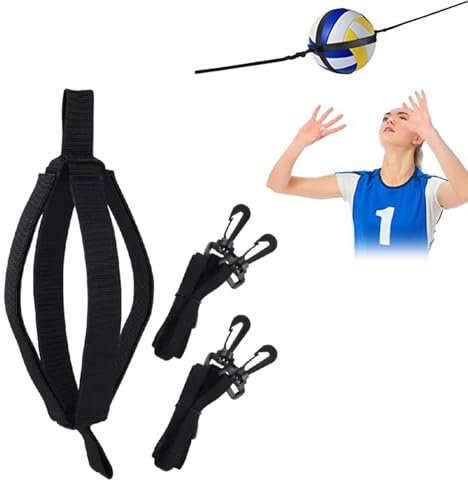 Kiuiom Volleyball Spiking Pal, Schwarz, Volleyball-Trainingsgerät, Justierbar, Für Verbesserte Schlagfähigkeit