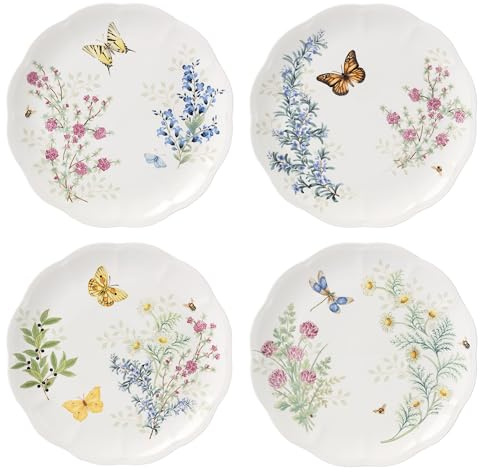 Lenox 897794 Butterfly Meadow Herbs Dinner Plates, Set Of 4