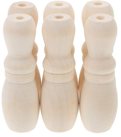 FUTUREORYY 6 Tiradores de Cordón de Madera Beige Accesorios Resistentes y Prácticos Colgantes Decorativos para Cortinas en Hogar para Persianas y Ventiladores de Techo