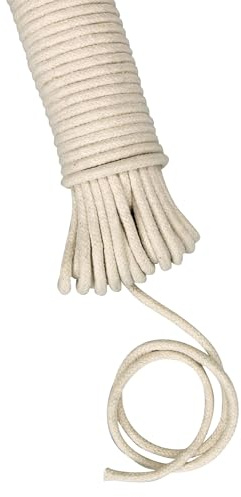Household Essentials All-Purpose Cotton Clothesline Rope, 100, Off White