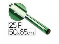 Papel Charol MARGOK Verde Fuerte 50 x 65 cm, Rollo 25 Hojas