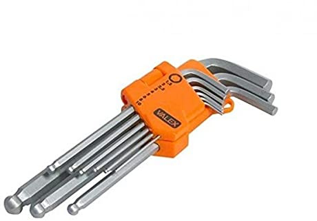 Valex Chiavi Esagonali ad Elle Ball Point 9 Pezzi, Brugola