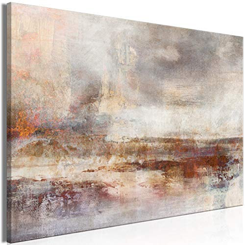 B&D XXL - Akustikbild Abstrakt 120x80 cm 1 tlg Bilder Akustikschaum Schallschutz Kunst Akustikpaneele Wandpaneele Schalldämmung Wandbild Schallabsorber Textur Struktur Beige Braun Grau n-A-1400-b-a