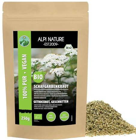 Alpi Nature Schafgarbe Tee BIO 250g, Schafgarbenkraut geschnitten, Schafgarbentee, Tee lose
