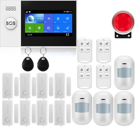 pour la sécurité à domicile Système D'alarme Intelligent De Protection De Sécurité Domestique, WiFi, GSM, Kit Anti-cambriolage À Écran Tactile, Application Mobile, Télécommande RFID, Bras Et Désarmeme