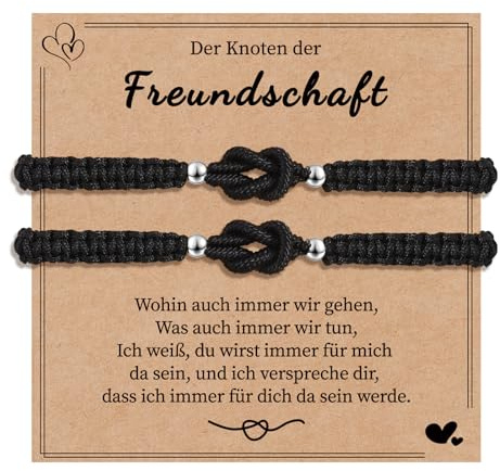 VU100 2Stück Freundschaftsarmbänder Bester Freund Armband Geschenk für Freund Schwestern Glücksarmband Geburtstag Geschenk für Männer Damen Schwestern Bester Freunde