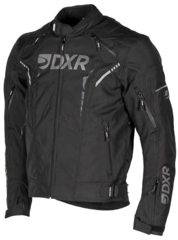 MOTOBLOUZ SPARKER Veste Moto 4 saisons Blouson Moto Équipement de Protection Coupe-vent avec 4 Protections CE doublure thermique amovible Homme Noir L