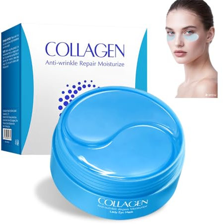 60 Pcs Collagene Patch Occhi,Rimozione Patch Occhiaie e Borse,al con Acido Ialuronico,Rimuovi Borse e Puffiness,Effetto Idratante e Antietà,Cura Del Contorno Occhi Senza Età