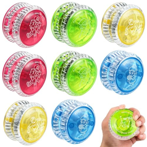 8Pcs Yoyo Set, Classic Yoyo Toys with Durable Design, Ideal for Indoor and Outdoor Play, Skill Training and Party Favors