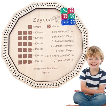 Bandeja para Dados, Tablero de Dados de Mesa | Bandeja portátil clásica de Madera para Juegos Familiares, Viajes nocturnos para Adultos, Mujeres y Hombres, para Entretenimiento en el hogar