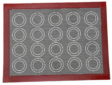 Pssopp Tappetino da Forno per Macarons, 30×40 Cm Tappetino da Forno in Silicone Antiaderente Fodera per Macaron a Doppio Lato per la Preparazione di Torte di Biscotti e Pasticceria di (11,8x15,7